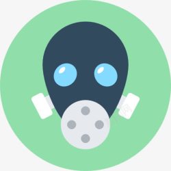 防雾口罩防毒面具图标高清图片