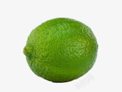 绿色百香果一个青柠檬高清图片
