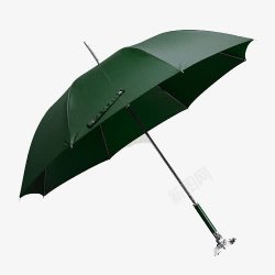 直柄墨绿色雨伞高清图片