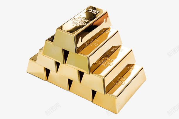 堆在一起的金砖png免抠素材_新图网 https://ixintu.com 理财元素 金属质感 金条 金砖 黄金