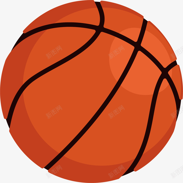 卡通橘色篮球png免抠素材_新图网 https://ixintu.com 卡通 圆形 手绘 打球 球类 篮球 黑色