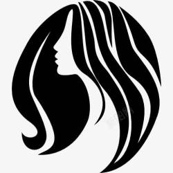 生发长发女人图标高清图片