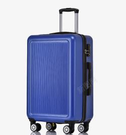 拉链拉杆箱深蓝色行李箱高清图片