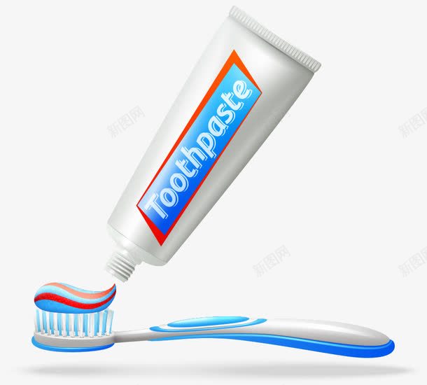 牙膏牙刷png免抠素材_新图网 https://ixintu.com 医院医疗 口腔护理 牙刷 牙医 牙科医疗 牙膏