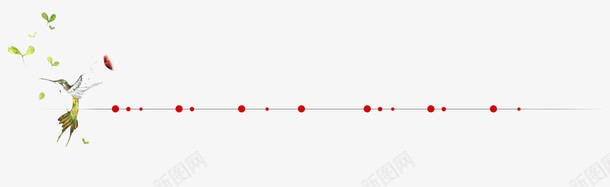 红色分割线png免抠素材_新图网 https://ixintu.com 分割线 清新 红色 鸟类