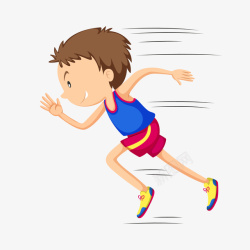 田径运动加速奔跑的男孩矢量图高清图片