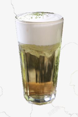 饮料盖芝士奶盖海盐绿茶高清图片