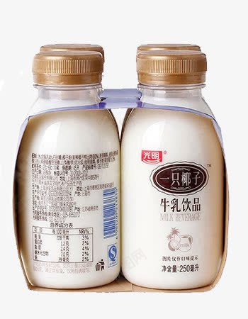 光明牛奶png免抠素材_新图网 https://ixintu.com 一只椰子 产品实物 包装设计 早餐奶 牛乳饮品