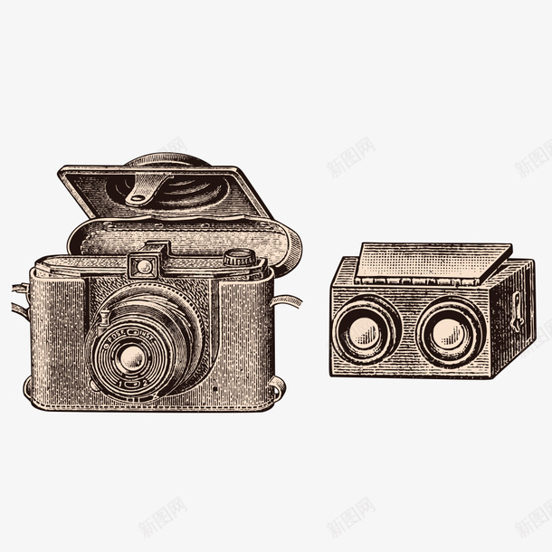 手绘复古物品png免抠素材_新图网 https://ixintu.com 中世纪 古老的物品 复古 手绘 手绘复古物品 拍摄 摄影 欧洲 照相机 相机