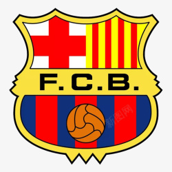 足球俱乐部西甲巴萨足球队队徽高清图片