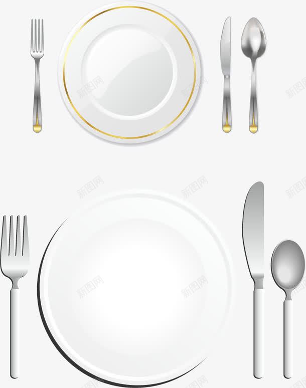 白色空西餐餐具png免抠素材_新图网 https://ixintu.com 刀叉 刀子 叉子 用餐 白色 盘子 碟子 空盘子