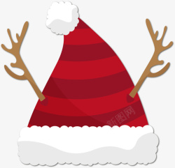 鹿角帽卡通鹿角的圣诞帽矢量图高清图片
