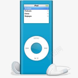iPod纳米蓝色肖像图标png_新图网 https://ixintu.com bleu ipod mp3 nano player 球员 蓝色