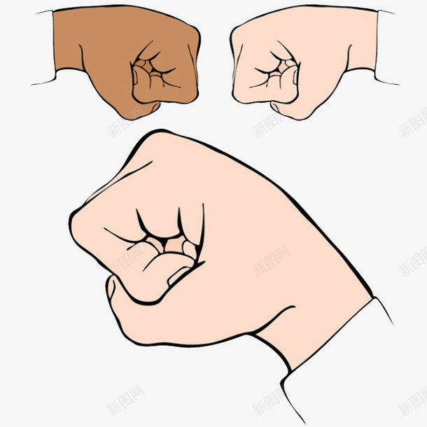 漫画形式握拳的手png免抠素材_新图网 https://ixintu.com 免抠 卡通 手绘 拳头 握拳的手 漫画 简笔画