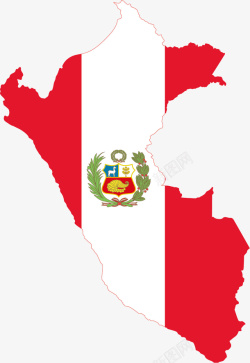 地图板块秘鲁国旗素材