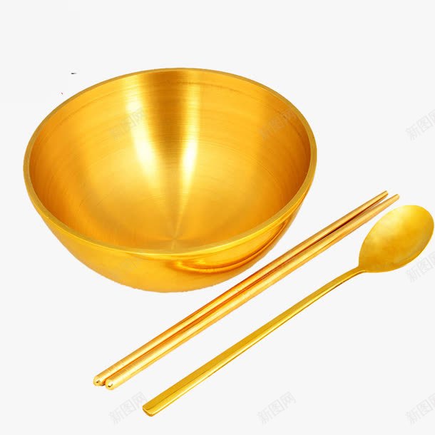 吃饭必备png免抠素材_新图网 https://ixintu.com 勺子 碗 筷子 金色的勺子 金色的碗 金色的筷子 金饭碗 餐饮