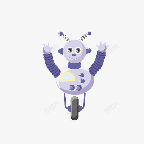 一个双手举起的手绘机器人png免抠素材_新图网 https://ixintu.com 一个 双手举起 手绘 机器人