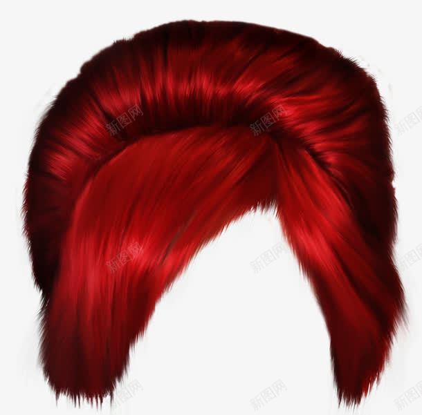 红色头发png免抠素材_新图网 https://ixintu.com 发丝 头发 头发丝 头发发丝 新娘盘发 时尚发型 流行发色 盘发 酒红色头发
