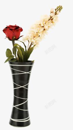 玫瑰花装饰品陶瓷花瓶高清图片