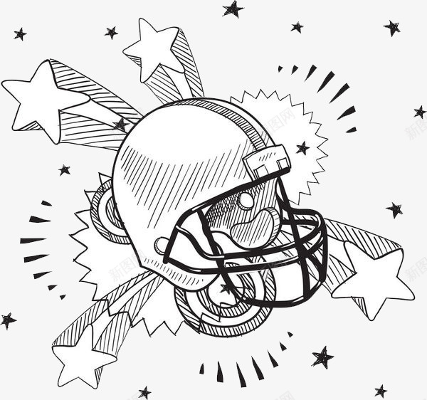 一个立体的棒球帽手绘png免抠素材_新图网 https://ixintu.com 卡通 帽子 手绘 星星 橄榄球 盾牌 美国队长 艺术