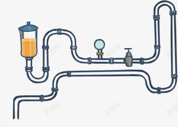 创意水管png免抠素材_新图网 https://ixintu.com 创意连接管 卡通水管 容器 水管 管子