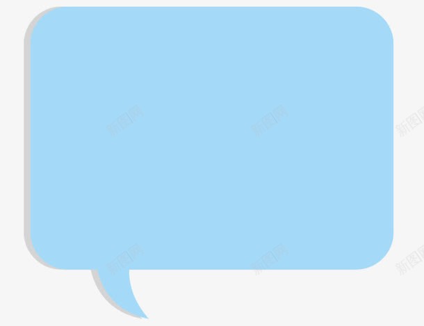 蓝色对话框联想框装饰png免抠素材_新图网 https://ixintu.com 对话框 联想 蓝色 装饰