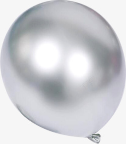 银色金属色气球素材