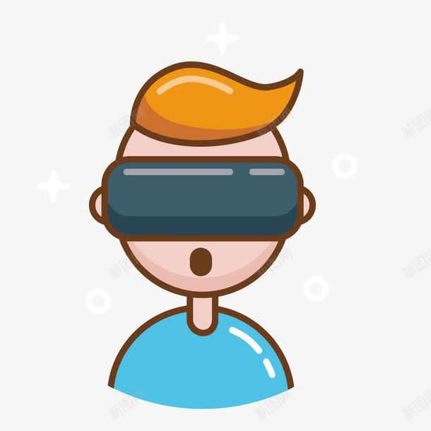 彩色VR眼镜png免抠素材_新图网 https://ixintu.com 关心 圆角 头发 彩色 眼镜 科技 线稿
