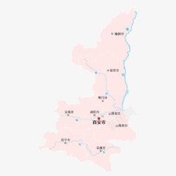 陕西省陕西地图高清图片