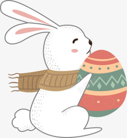抱着兔子可爱抱着彩蛋的兔子高清图片