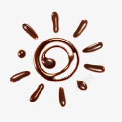巧克力豆太阳香浓巧克力卡通太阳高清图片