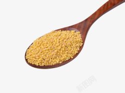 黄小米木勺素材