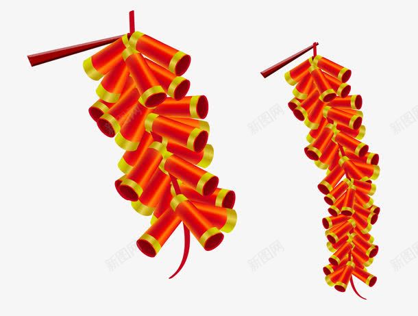 红色喜庆炮仗png免抠素材_新图网 https://ixintu.com 喜庆 新年 炮仗 红色 装饰元素
