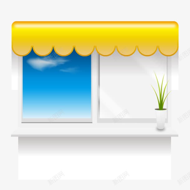 窗户窗框png免抠素材_新图网 https://ixintu.com 卡通 窗 窗户 窗框