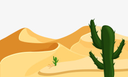 仙人掌免抠图沙漠矢量图高清图片