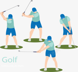 高尔夫运动员素材专业高尔夫球运动员矢量图高清图片