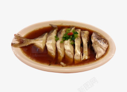 煮熟的鲳鱼菜品海鲜类食物素材