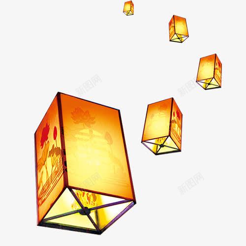 漫天飞舞的孔明灯png免抠素材_新图网 https://ixintu.com 孔明灯 漫天 飞舞 黄色