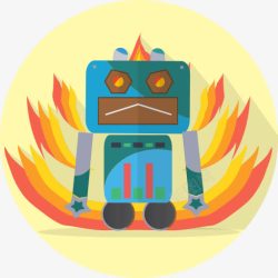 Angry安卓生气吉祥物机械金属机器人机高清图片