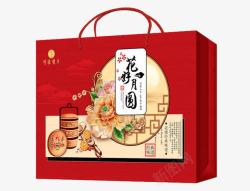 中秋月饼节日手提式月饼礼盒高清图片