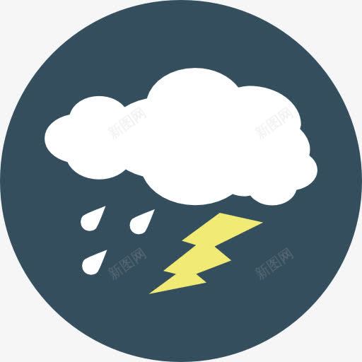 风暴图标png_新图网 https://ixintu.com 天气 天空 暴雨 暴雨卡通 气象 自然 雷电 风暴