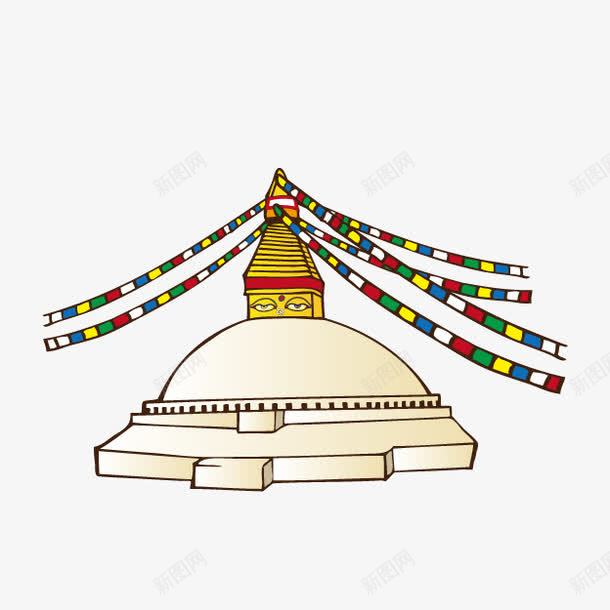 卡通西藏建筑png免抠素材_新图网 https://ixintu.com 中华人民共和国西藏自治区 中国西藏 卡通建筑 宗教建筑 藏传佛教 西藏建筑