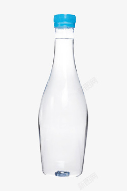 多瓶塑料透明解渴塑窄口蓝色瓶盖的料瓶饮高清图片
