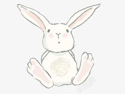 小清新手绘兔子兔子素材