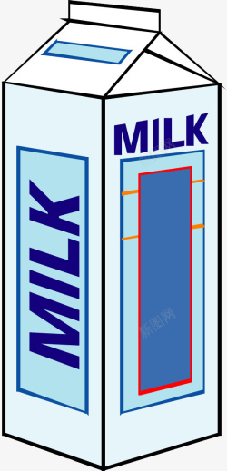 香醇可口蓝色的鲜牛奶高清图片