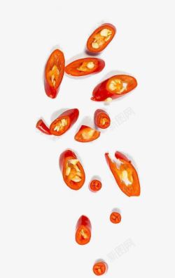辣椒碎切碎的辣椒小段儿高清图片