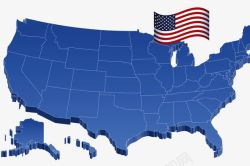 州郡美国板块地图高清图片