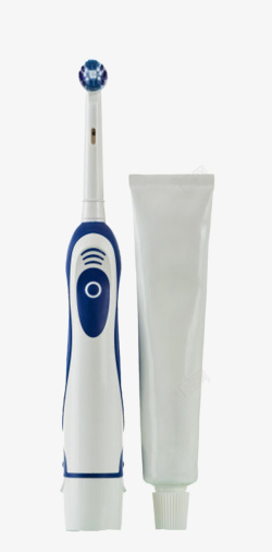白色包装的牙膏管和电动牙刷实物素材