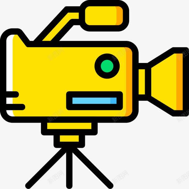 黄色摄影机图标png_新图网 https://ixintu.com 卡通图标 拍摄录像 摄影机 数码 新闻报道 新闻直播 电影制作 电影拍摄 视频录像 视频录制 黄色