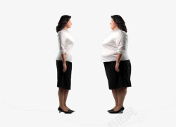 肥胖的女士肥胖对比的女士高清图片